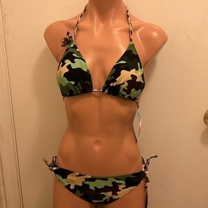 NWT California Waves bikini set top size M bottom size Small